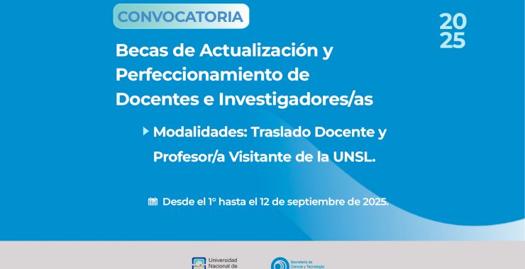 Convocatoria a Becas de Actualización y Perfeccionamiento de Docentes-Investigadores/as