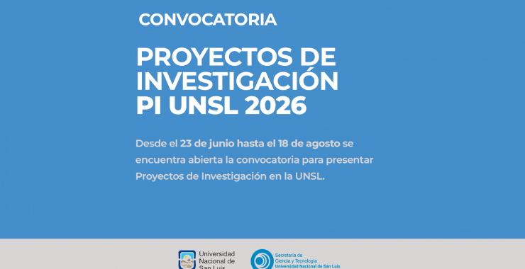 PI UNSL 2026 – NUEVA CONVOCATORIA A PROYECTOS DE INVESTIGACIÓN